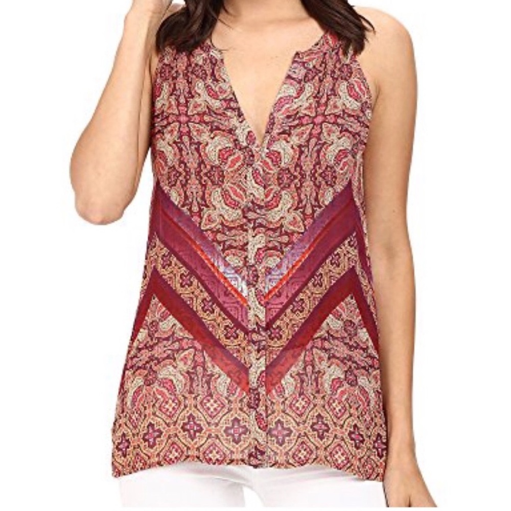 Sanctuary Patterned Button Front Sleeveless Top E… - image 4
